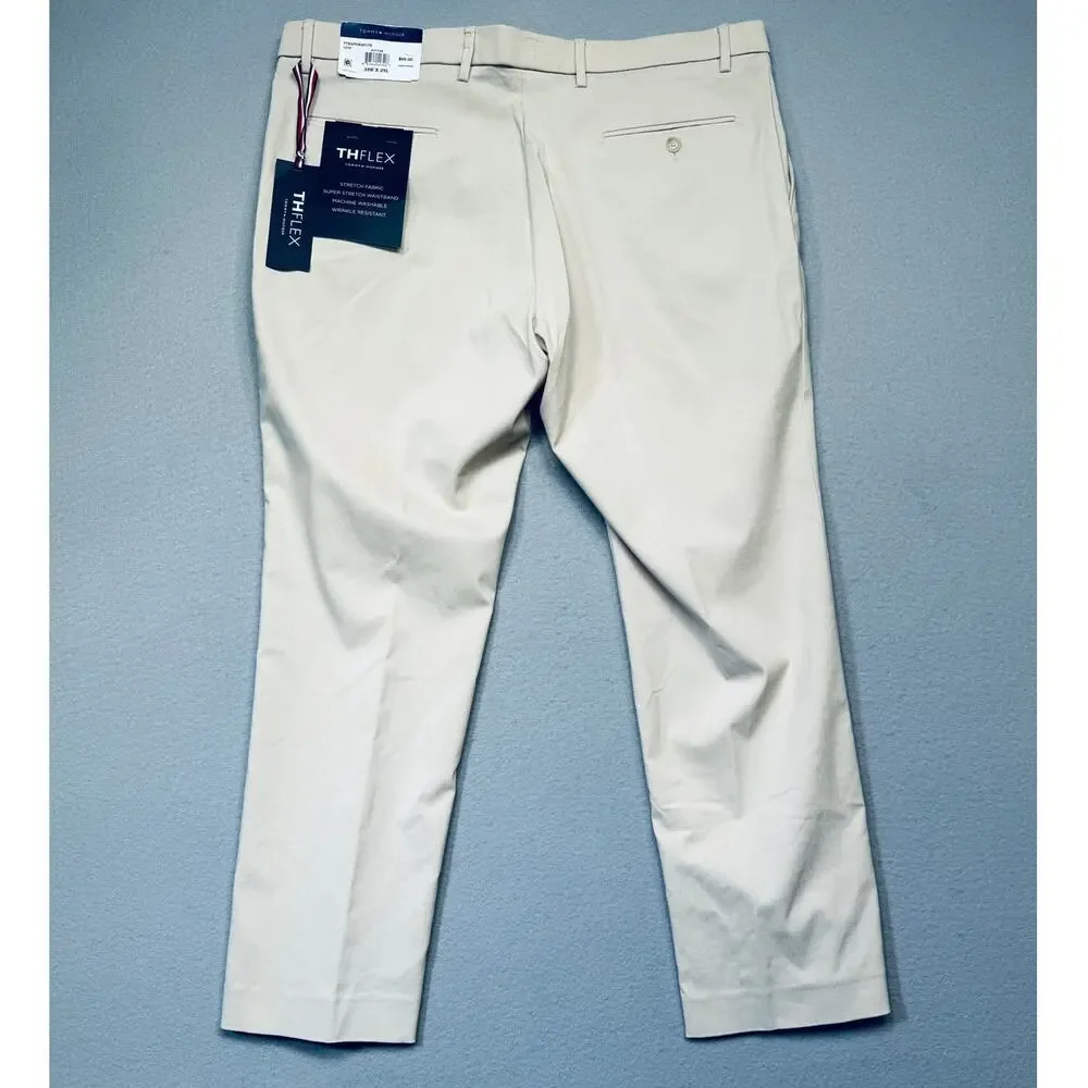 Tommy Hilfiger Men's Modern-Fit Solid Dress Pants - Butter 38x29 $95